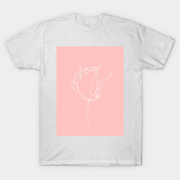 Pink Petal Flower T-Shirt by Doodle Intent